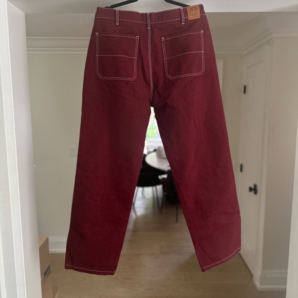 Men's GOLF WANG Red / Burgundy Cotton Twill Work Pant - Size 34 - Picture 11 of 15